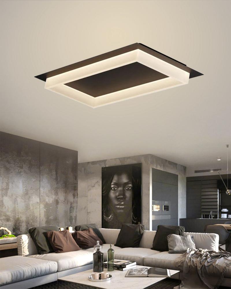 Lustra LED CCT cu telecomanda negru 70W