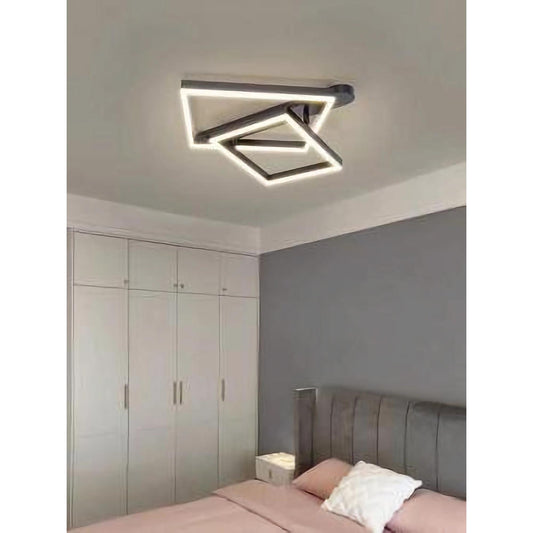Lustra LED dimabila neagra 100W CCT