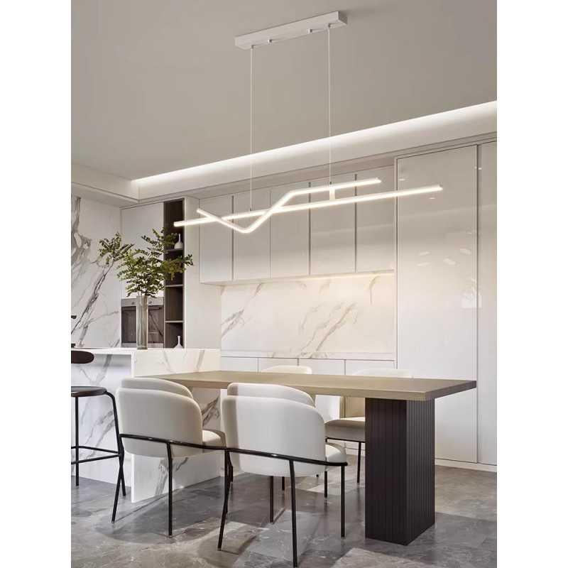 Lustra Led CCT moderna alba 84W