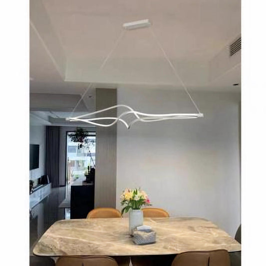 Lustra LED suspendata CCT cu telecomanda alba 78W