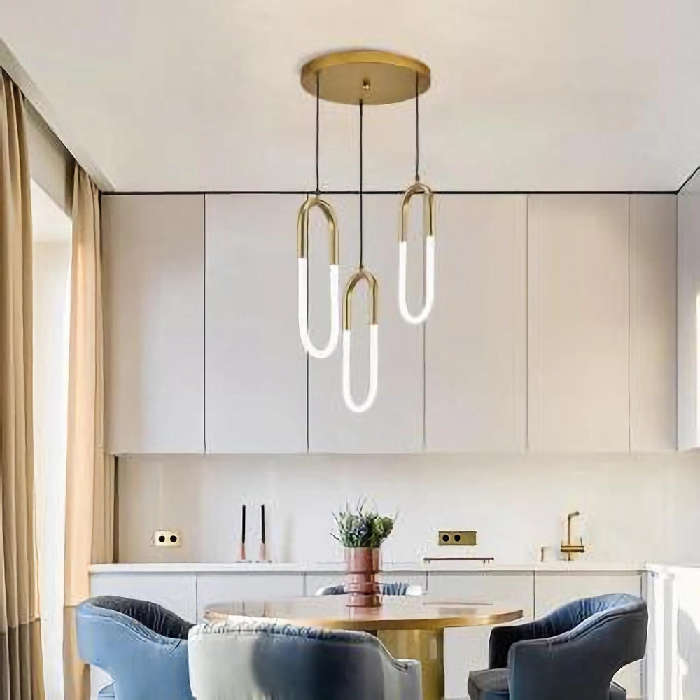 Lustra Led Moderna CCT cu telecomanda gold 54W