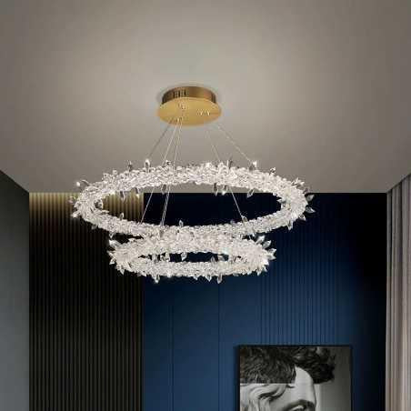 Lustra Led cu cristale moderna 190W