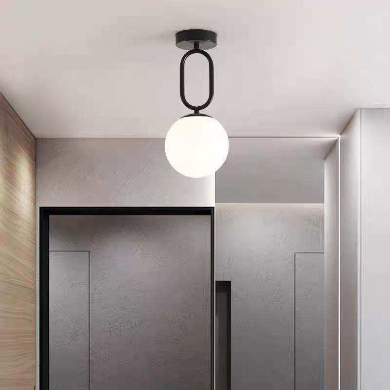 Lustra Nordic neagra glob E27