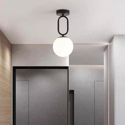 Lustra Nordic neagra glob E27