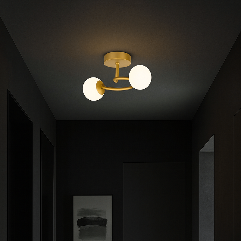 Lustra moderna Nordic gold 2xE27 globuri