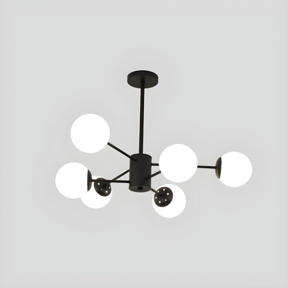 Lustra moderna Lux 6x E27 globuri neagra