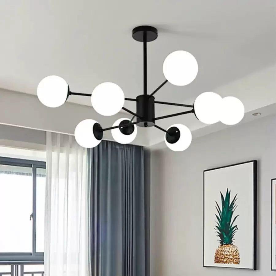 Lustra moderna Lux 8x E27 globuri neagra