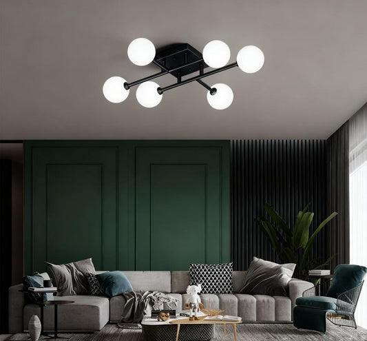 Lustra moderna Novix 6xE27 neagra