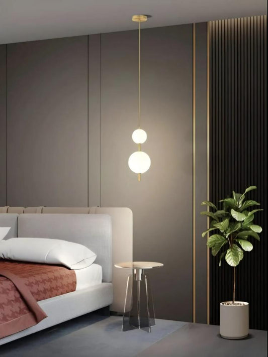 Pendul LED modern 2 globuri Gold CCT 40W