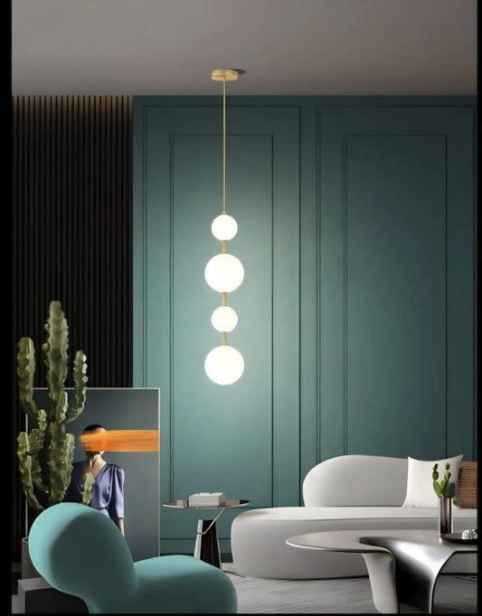 Pendul LED modern 4 globuri CCT gold 60W