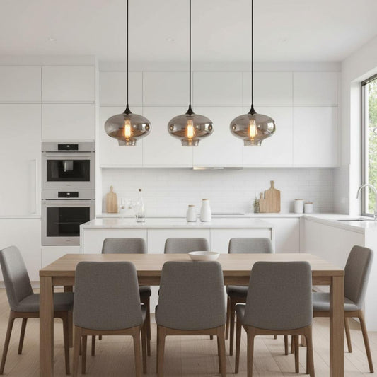 Pendul Smoke Glass Drop  3 x E27