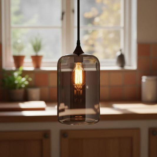 Pendul Smoke Glass Tube E27