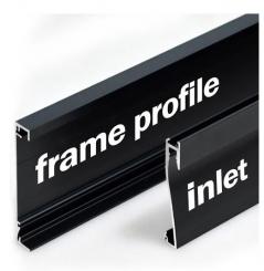 Profil LED aluminiu pentru plinta negru 2m