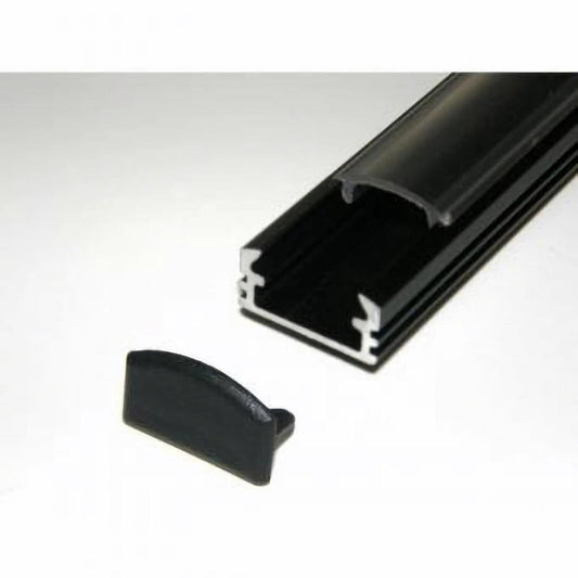 Profil LED aplicat 2m negru dispersor negru