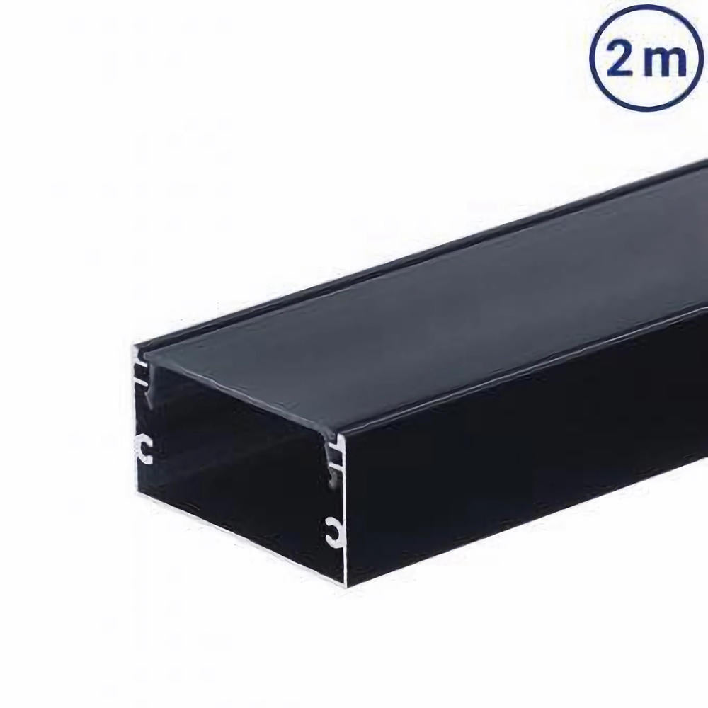 Profil LED aplicat negru 2m XL dispersor negru