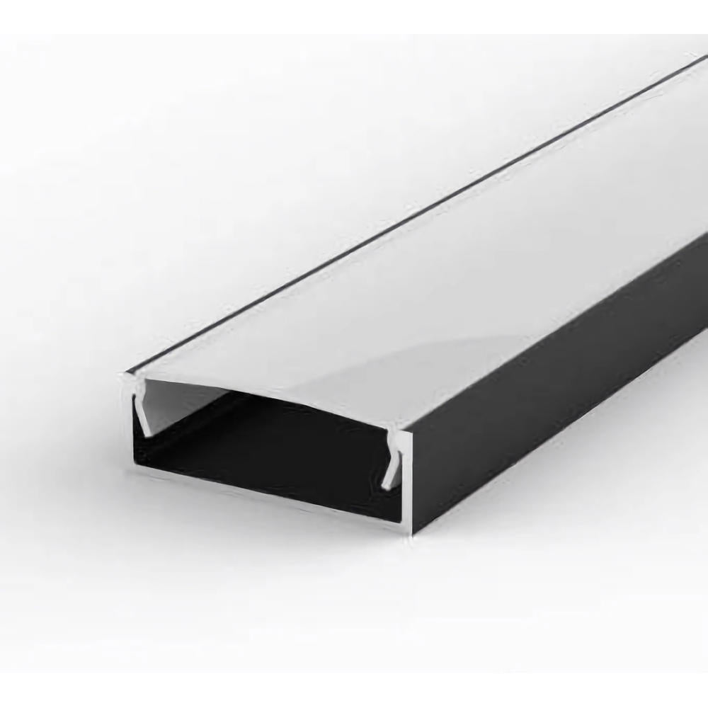Profil LED aplicat negru 2m plat XL