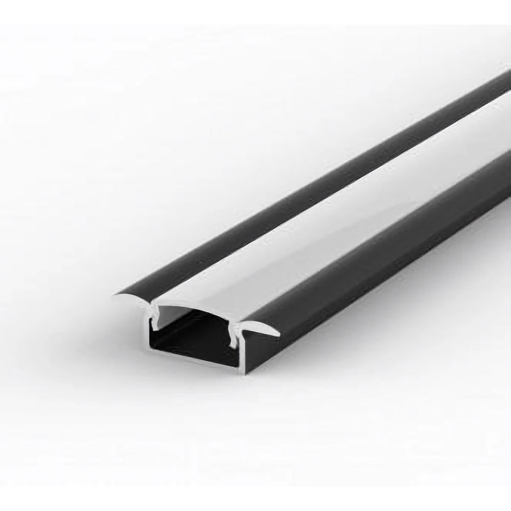 Profil LED incastrat negru 2m dispersor alb