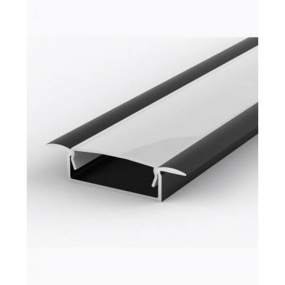 Profil LED incastrat negru 2m plat XL