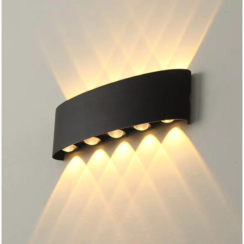 Aplica LED de fatada neagra 12W