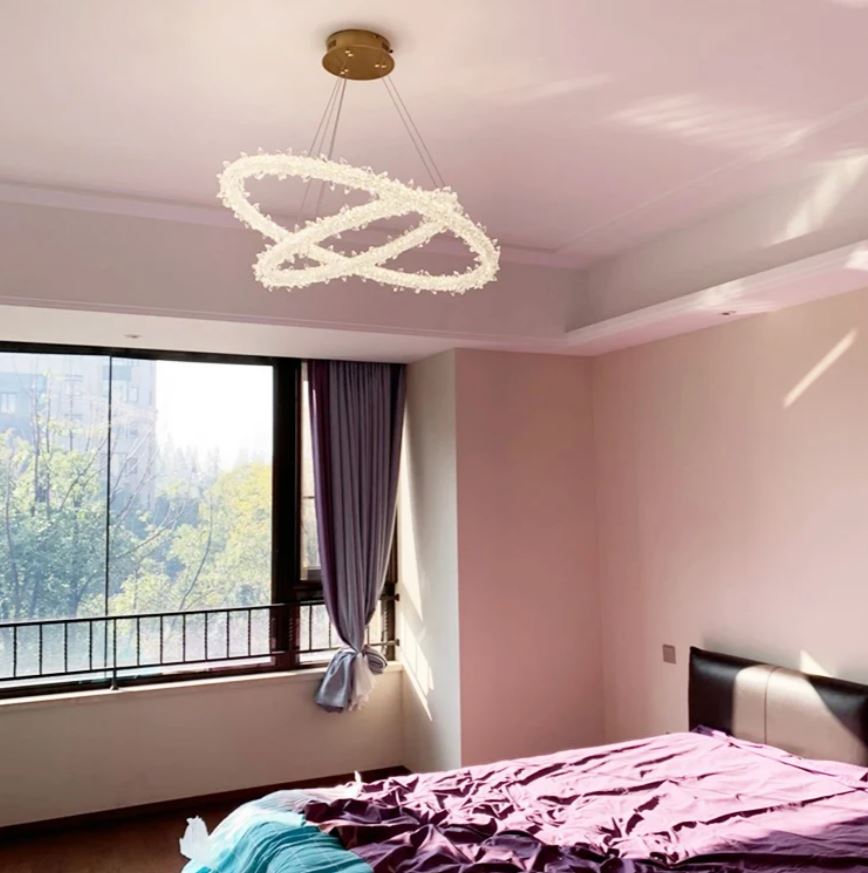 Lustra Led cu cristale moderna 190W