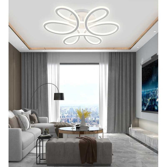 Lustra LED CCT cu telecomanda alba 230W