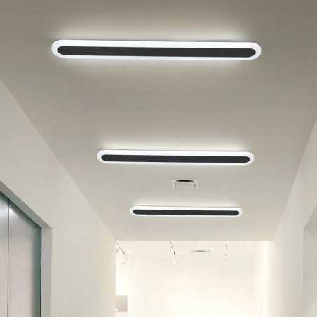 Aplica LED liniara 40cm Neagra CCT 25W