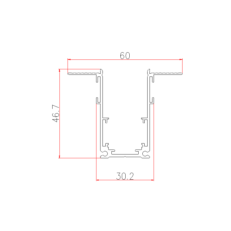 Sina magnetica incastrata PT - 1m