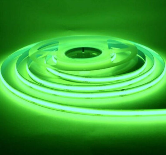 Rola 5m Banda LED COB Verde 12V - 320 led/m, 9W/m